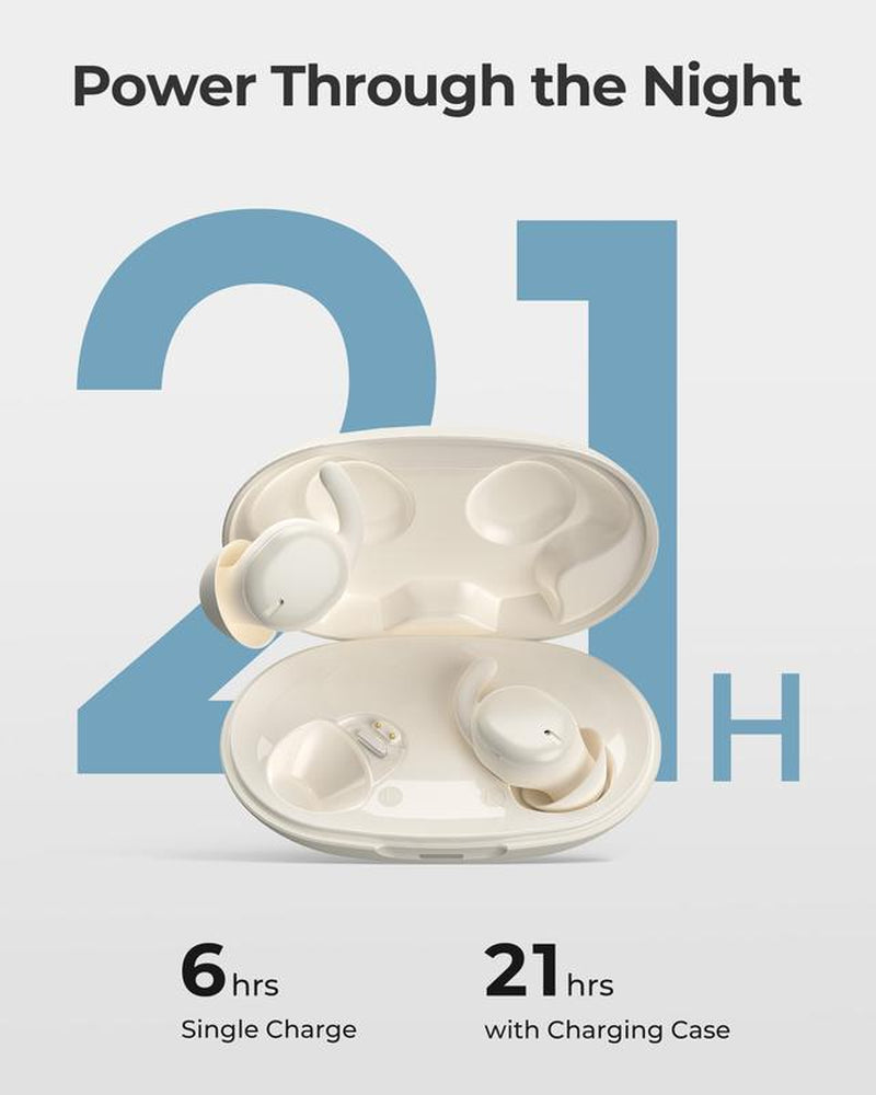 Lytmi Cozysnug Sleep Earbuds, Noise Blocking, Comfy for Side Sleepers, Bluetooth 5.3, Smallest Call Earphones, 21H Playtime, Commute,Sports Headphones