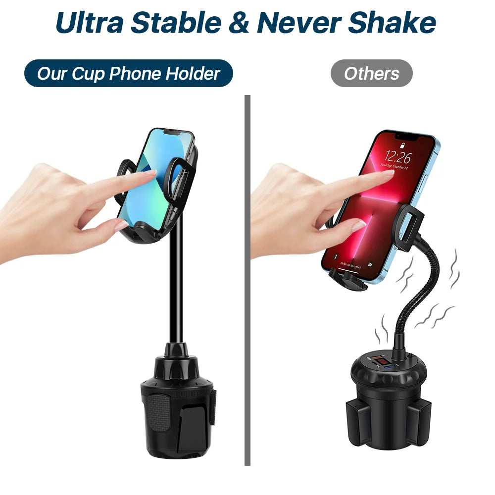 Cell Phone Holder for Car Cup Holder Phone Mount Car Assoceries Universal Adjustable for Iphone Samsung