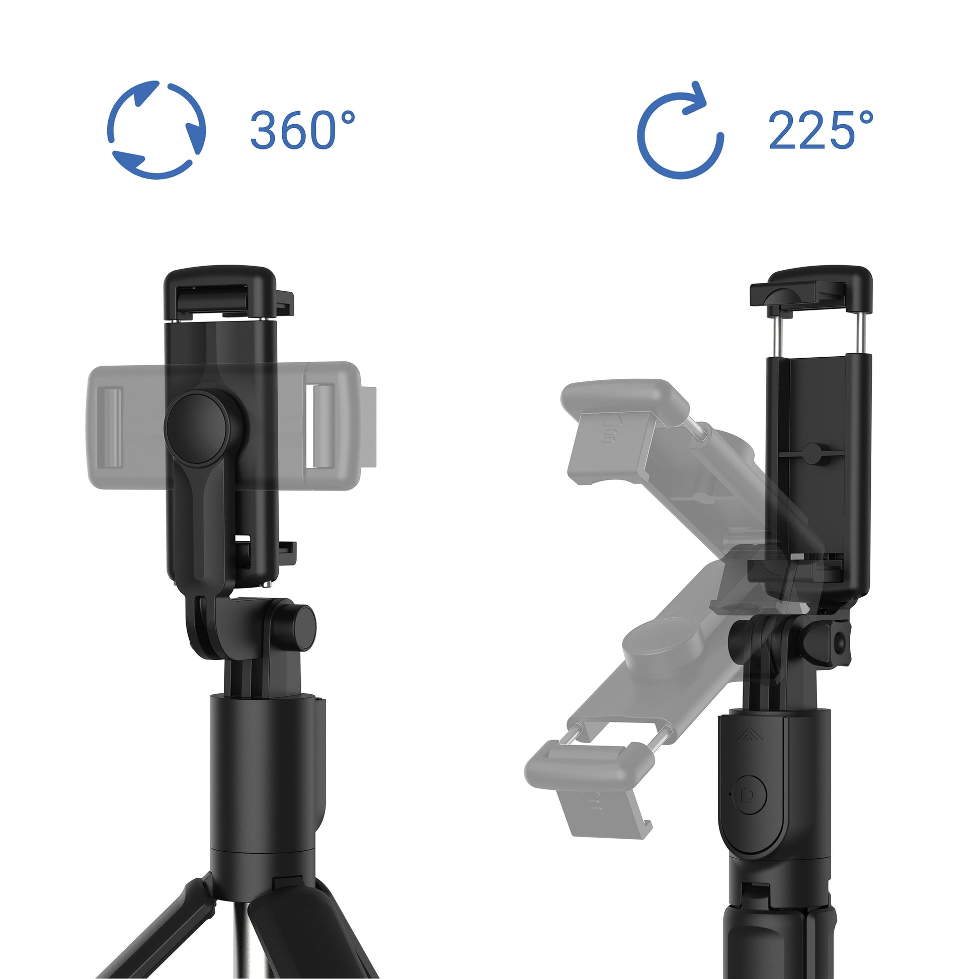 . Extendable Black Selfie Stick Tripod