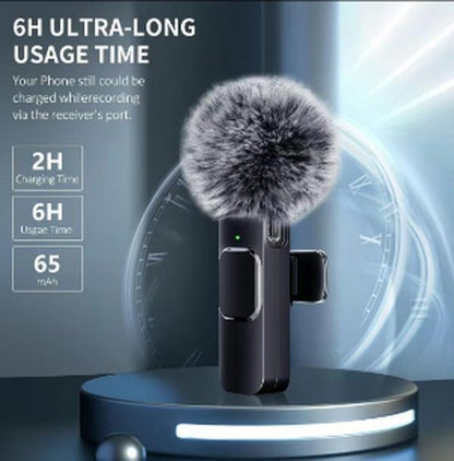 Wireless Microphone for Iphone Ipad - Dual Professional Lavalier Microphone, Plug-Play, Sold Well in Store Two Microphones-Lphone