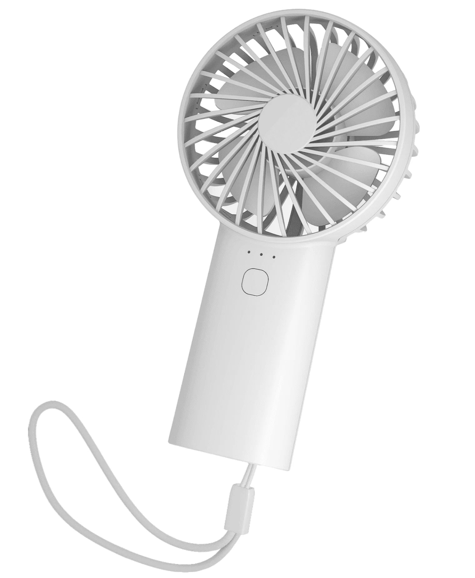 4000Mah Handheld Fan Mini Portrable Fan Battery Operated with 3 Speed, USB Rechargeable, White