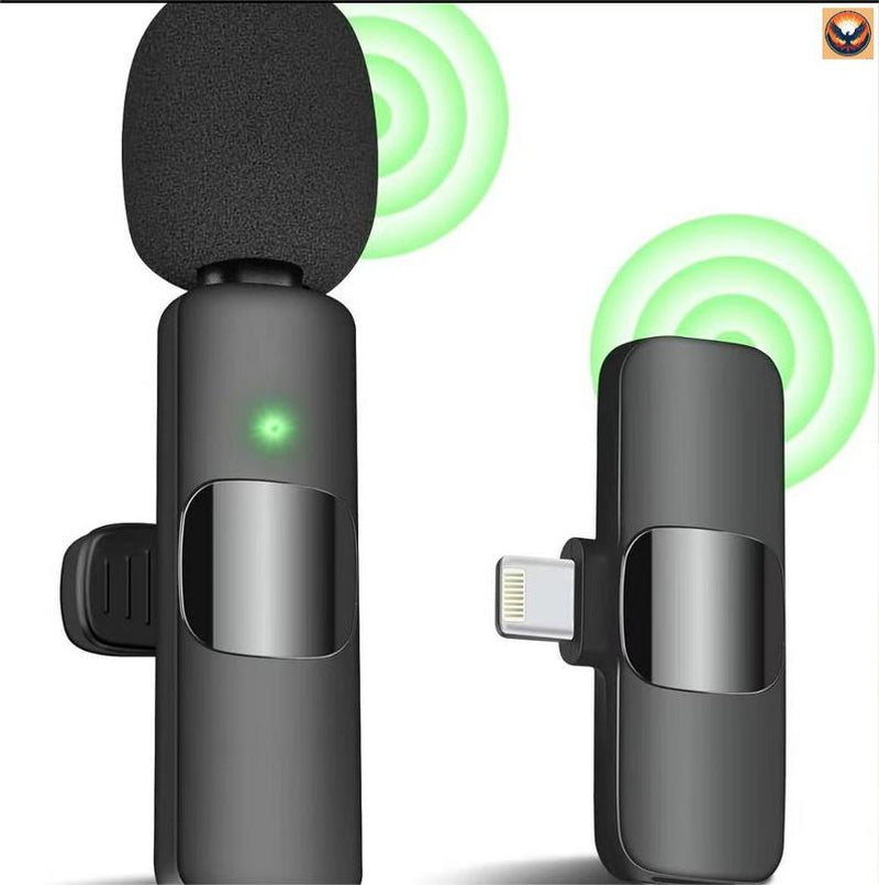 Wireless Microphone for Iphone Ipad - Dual Professional Lavalier Microphone, Plug-Play, Sold Well in Store Two Microphones-Lphone