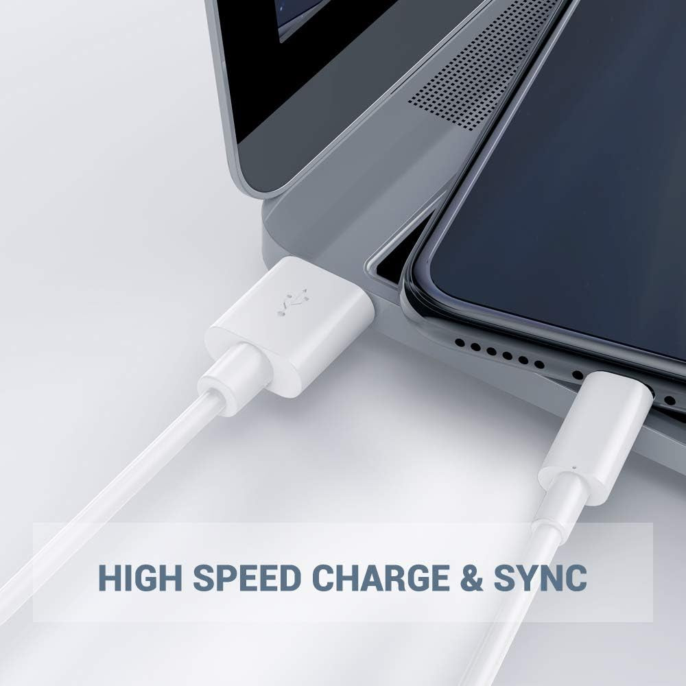 Lightning Cable Mfi Certified, Iphone Charger 3 Pack 3FT Lightning to USB Cable Cord, 2.4Afast Charging Wire Compatible with Iphone 14 13 12 11 Pro Max Mini SE XS MAX XR X 8 7 6 Plus, White