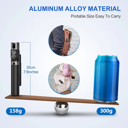 Selfie Stick Tripod with Remote, 40" Extendable Aluminum Pocket Tripod for Cell Phone 4-7" Lightweight Travel Phone Stand