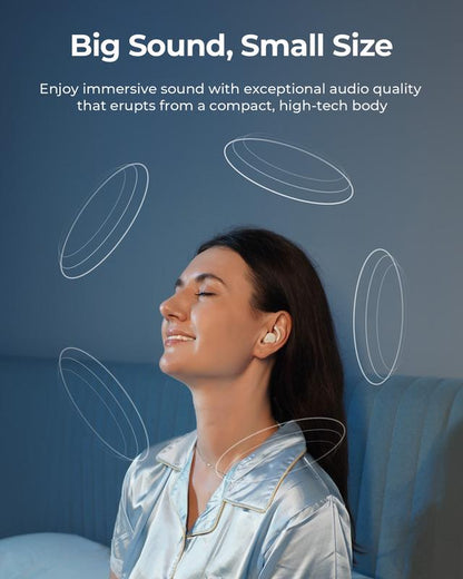 Lytmi Cozysnug Sleep Earbuds, Noise Blocking, Comfy for Side Sleepers, Bluetooth 5.3, Smallest Call Earphones, 21H Playtime, Commute,Sports Headphones